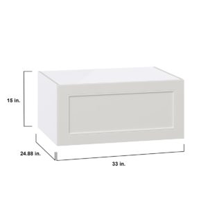 Wisteria Painted Light Gray Recessed Assembled Deep Wall Bridge  Cabinet with Lift Up Door (33 in. W X 15 in. H X 24 in. D)