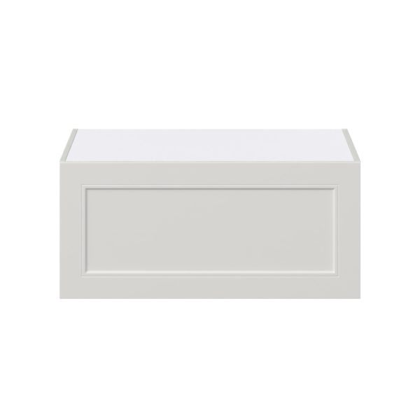 Wisteria Painted Light Gray Recessed Assembled Deep Wall Bridge  Cabinet with Lift Up Door (33 in. W X 15 in. H X 24 in. D)