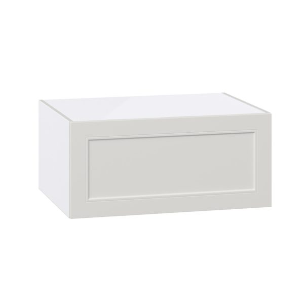 Wisteria Painted Light Gray Recessed Assembled Deep Wall Bridge  Cabinet with Lift Up Door (33 in. W X 15 in. H X 24 in. D)