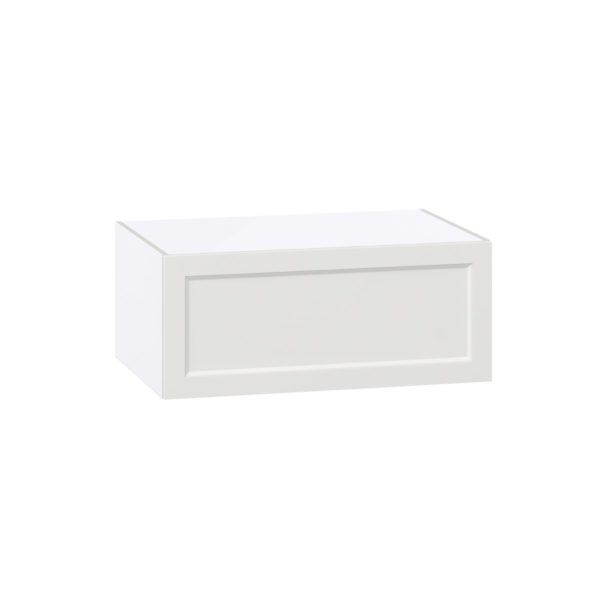 Magnolia Painted Bright White Recessed Assembled Deep Wall Bridge  Cabinet with Lift Up Door (36 in. W x 15 in. H x 24 in. D)