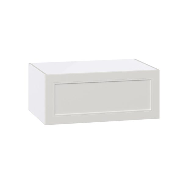 Wisteria Painted Light Gray Recessed Assembled Deep Wall Bridge  Cabinet with Lift Up Door (36 in. W x 15 in. H x 24 in. D)