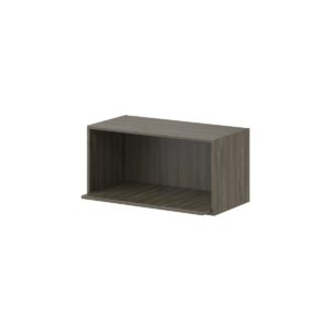 Cordyline Textured Slab Walnut Assembled Wall Microwave Shelf  Cabinet (30 in. W X 15 in. H X 14 in. D)