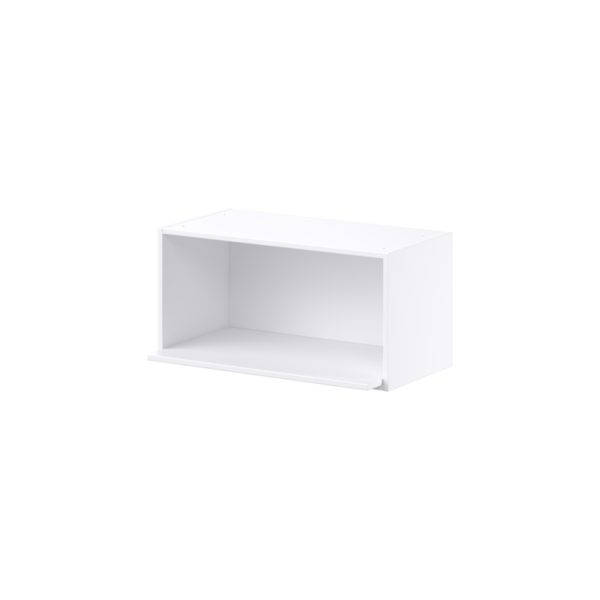 Lily Bright White  Slab Assembled Wall Microwave Shelf  Cabinet (30 in. W X 15 in. H X 14 in. D)