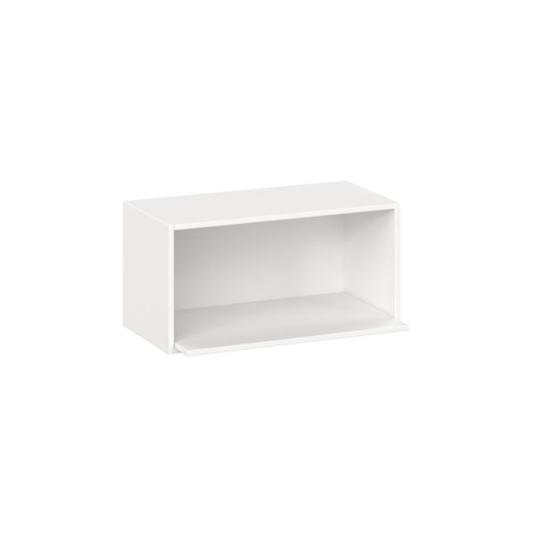 Magnolia Painted Bright White Recessed Assembled Wall Microwave Shelf  Cabinet (30 in. W X 15 in. H X 14 in. D)