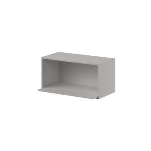 Wisteria Painted Light Gray Recessed Assembled Wall Microwave Shelf  Cabinet (30 in. W X 15 in. H X 14 in. D)