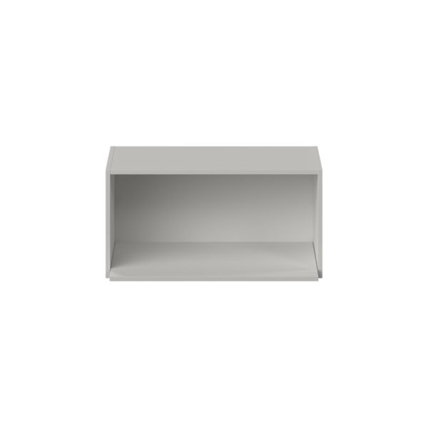 Wisteria Painted Light Gray Recessed Assembled Wall Microwave Shelf  Cabinet (30 in. W X 15 in. H X 14 in. D)