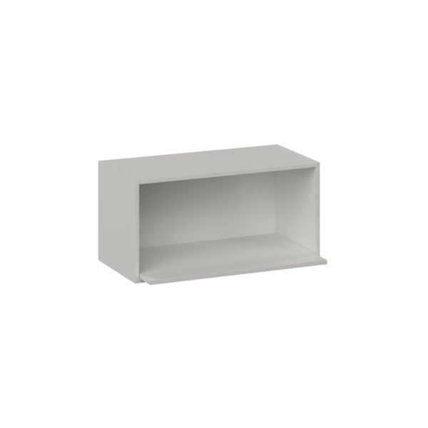 Wisteria Painted Light Gray Recessed Assembled Wall Microwave Shelf  Cabinet (30 in. W X 15 in. H X 14 in. D)