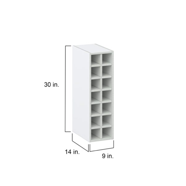 Bright White Wall Wine Rack 9 in. W X 30 in. H X 14 in. D