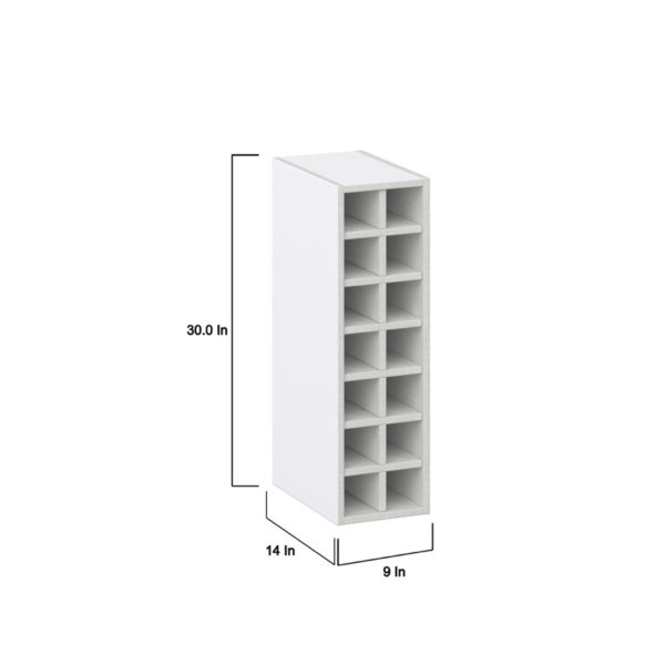 Magnolia Painted Bright White Wall Wine Rack 9 in. W X 30 in. H X 14 in. D