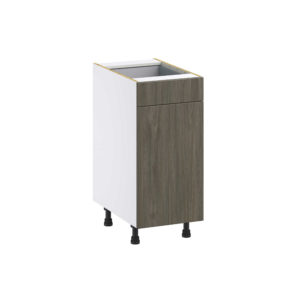 Cordyline Textured Slab Walnut Assembled Base Cabinet With a Pull Out (15 in. W x 34.5 in. H x 24 in. D)