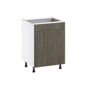 Cordyline Textured Slab Walnut Assembled Base Cabinet With a Pull Out (24 in. W x 34.5 in. H x 24 in. D)