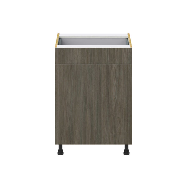 Cordyline Textured Slab Walnut Assembled Base Cabinet With a Pull Out (24 in. W x 34.5 in. H x 24 in. D)