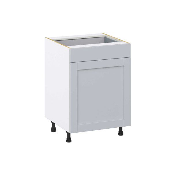 Sea Holly Light Gray  Shaker Assembled Base Cabinet With a Pull Out (24 in. W x 34.5 in. H x 24 in. D)