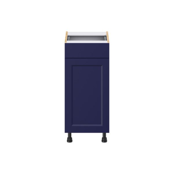 Camellia Painted Midnight Blue Recessed Assembled 15 in. W x 34.5 in. H x 21 in. D Vanity Base Cabinet with 1 Drawer