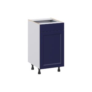 Camellia Painted Midnight Blue Recessed Assembled 18 in. W x 34.5 in. H x 21 in. D Vanity Base Cabinet with 1 Drawer