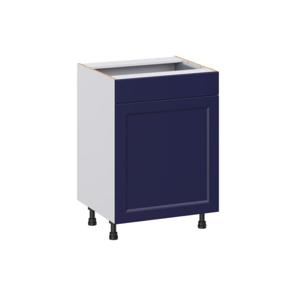 Camellia Painted Midnight Blue Recessed Assembled 24 in. W x 34.5 in. H x 21 in. D Vanity Base Cabinet with 1 Drawer