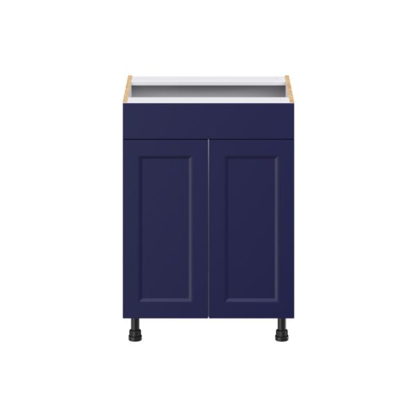 Camellia Painted Midnight Blue Recessed Assembled 24 in. W x 34.5 in. H x 21 in. D Vanity Sink Base Cabinet with False Front