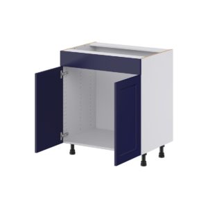 Camellia Painted Midnight Blue Recessed Assembled 30 in. W x 34.5 in. H x 21 in. D Vanity Sink Base Cabinet with False Front