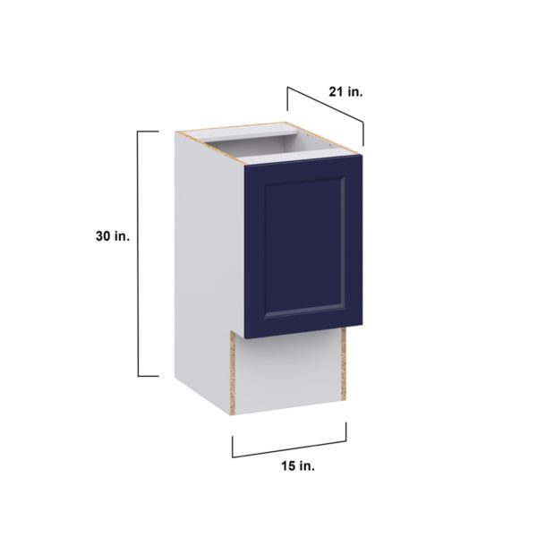 Camellia Painted Midnight Blue Recessed Assembled 15 in. W x 30 in. H x 21 in. D Accessible ADA Vanity Base Cabinet