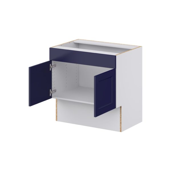 Camellia Painted Midnight Blue Recessed Assembled 30 in. W x 30 in. H x 21 in. D Accessible ADA Vanity Base with False Front Cabinet