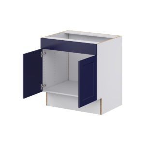 Camellia Painted Midnight Blue Recessed Assembled 30 in. W x 32.5 in. H x 24 in. D ADA Sink Base With Removable Front Cabinet