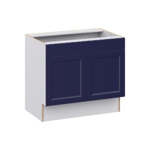 Camellia Painted Midnight Blue Recessed Assembled 36 in. W x 32.5 in. H x 24 in. D ADA Sink Base With Removable Front Cabinet