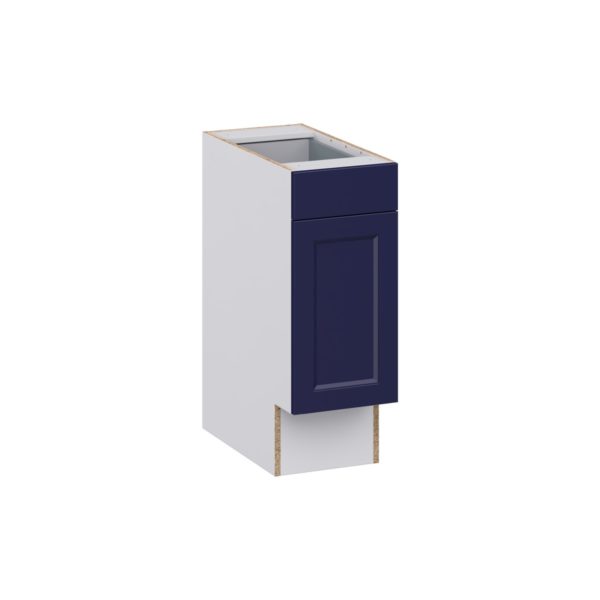 Camellia Painted Midnight Blue Recessed Assembled 12 in. W x 32.5 in. H x 24 in. D Accessible ADA Base Cabinet with 1 Drawer