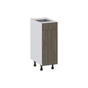 Cordyline Textured Slab Walnut Assembled 12 in. W x 34.5 in. H x 21 in.D Vanity Base Cabinet with 1 Drawer