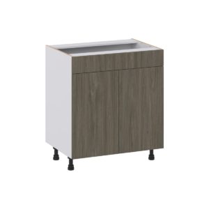 Cordyline Textured Slab Walnut Assembled 30 in. W x 34.5 in. H x 21 in. D Vanity Sink Base Cabinet with False Front