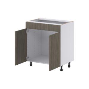 Cordyline Textured Slab Walnut Assembled 30 in. W x 34.5 in. H x 21 in. D Vanity Sink Base Cabinet with False Front