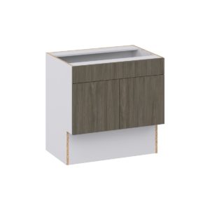 Cordyline Textured Slab Walnut Assembled 30 in. W x 30 in. H x 21 in. D Accessible ADA Vanity Base with False Front Cabinet