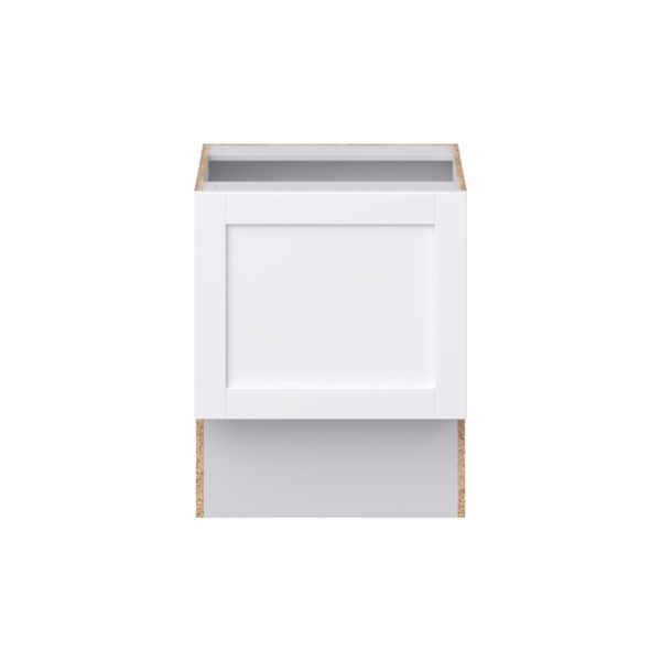 Dahlia Bright White Shaker Assembled 24 in. W x 30 in. H x 21 in. D Accessible ADA Vanity Base Cabinet