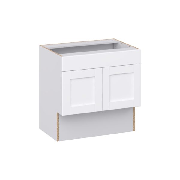 Dahlia Bright White Shaker Assembled 30 in. W x 30 in. H x 21 in. D ADA Vanity Sink Base Cabinet With Removable Front