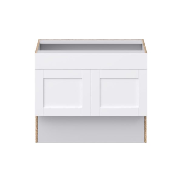 Dahlia Bright White Shaker Assembled 36 in. W x 30 in. H x 21 in. D ADA Vanity Sink Base Cabinet With Removable Front