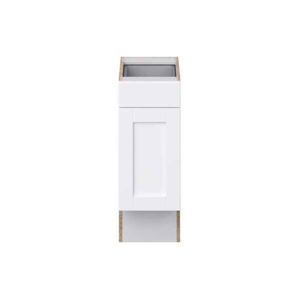 Dahlia Bright White Shaker Assembled 12 in. W x 32.5 in. H x 24 in. D Accessible ADA Base Cabinet with 1 Drawer