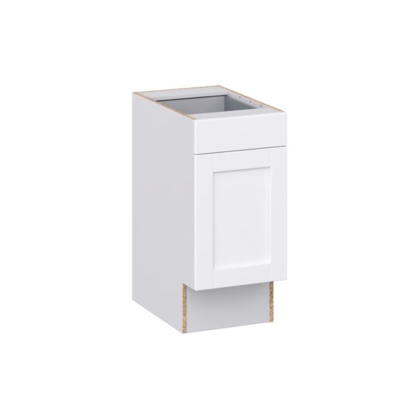 Dahlia Bright White Shaker Assembled 15 in. W x 32.5 in. H x 24 in. D Accessible ADA Base Cabinet with 1 Drawer