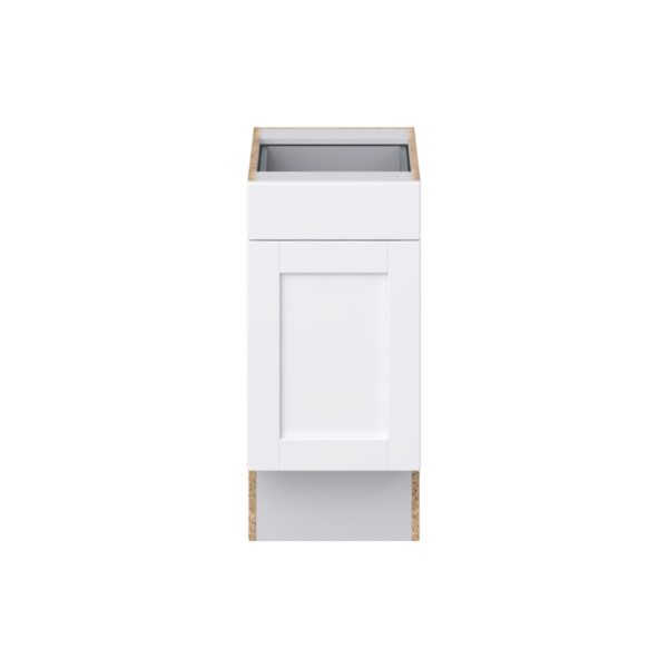 Dahlia Bright White Shaker Assembled 15 in. W x 32.5 in. H x 24 in. D Accessible ADA Base Cabinet with 1 Drawer