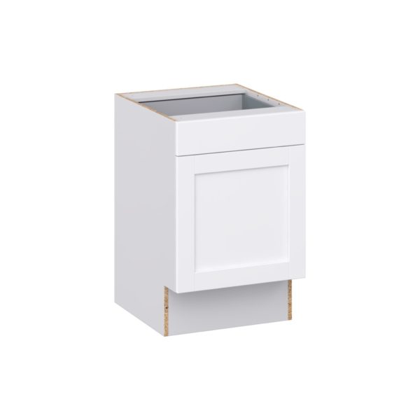 Dahlia Bright White Shaker Assembled 21 in. W x 32.5 in. H x 24 in. D Accessible ADA Base Cabinet with 1 Drawer