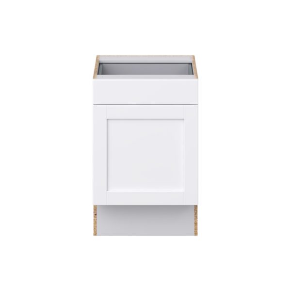 Dahlia Bright White Shaker Assembled 21 in. W x 32.5 in. H x 24 in. D Accessible ADA Base Cabinet with 1 Drawer