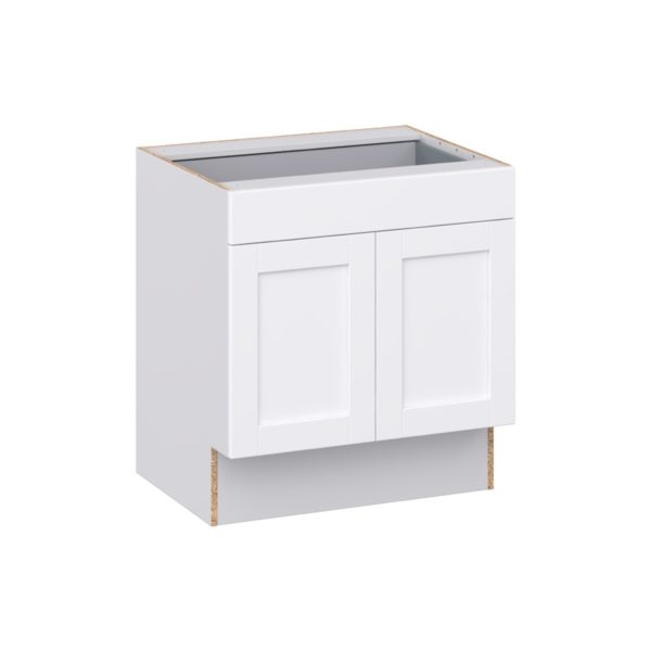 Dahlia Bright White Shaker Assembled 30 in. W x 32.5 in. H x 24 in. D Accessible ADA Base Cabinet with 1 Drawer