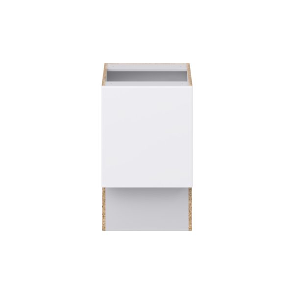 Lily Bright White Slab Assembled 18 in. W x 30 in. H x 21 in. D Accessible ADA Vanity Base Cabinet