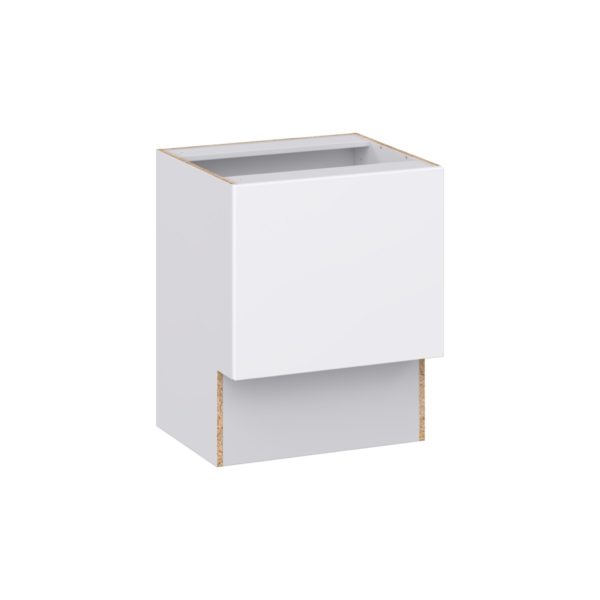 Lily Bright White Slab Assembled 24 in. W x 30 in. H x 21 in. D Accessible ADA Vanity Base Cabinet