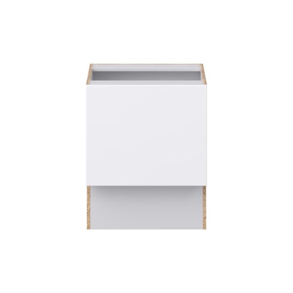 Lily Bright White Slab Assembled 24 in. W x 30 in. H x 21 in. D Accessible ADA Vanity Base Cabinet