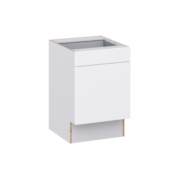 Lily Bright White Slab Assembled 21 in. W x 32.5 in. H x 24 in. D Accessible ADA Base Cabinet with 1 Drawer