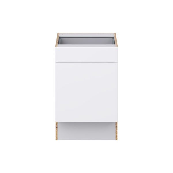 Lily Bright White Slab Assembled 21 in. W x 32.5 in. H x 24 in. D Accessible ADA Base Cabinet with 1 Drawer