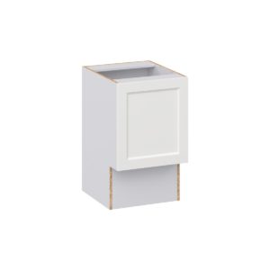 Magnolia Painted Bright White Recessed Assembled 18 in. W x 30 in. H x 21 in. D Accessible ADA Vanity Base Cabinet