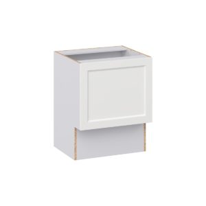 Magnolia Painted Bright White Recessed Assembled 24 in. W x 30 in. H x 21 in. D Accessible ADA Vanity Base Cabinet