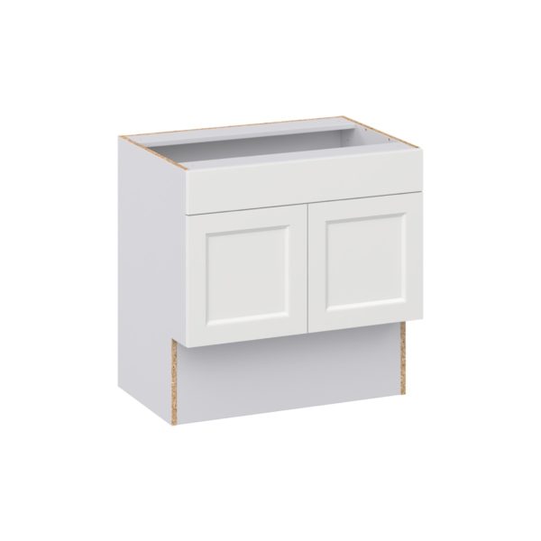 Magnolia Painted Bright White Recessed Assembled 30 in. W x 30 in. H x 21 in. D Accessible ADA Vanity Base with False Front Cabinet