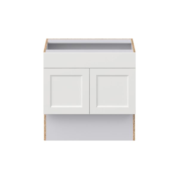 Magnolia Painted Bright White Recessed Assembled 30 in. W x 30 in. H x 21 in. D Accessible ADA Vanity Base with False Front Cabinet