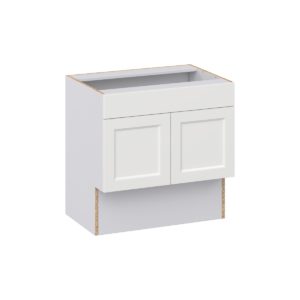 Magnolia Painted Bright White Recessed Assembled 30 in. W x 30 in. H x 21 in. D ADA Vanity Sink Base Cabinet With Removable Front